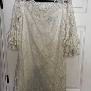 Jessica Howard Cream Lace Wedding Dress